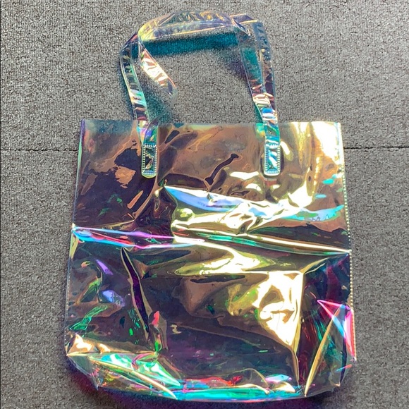 transparent rainbow bag